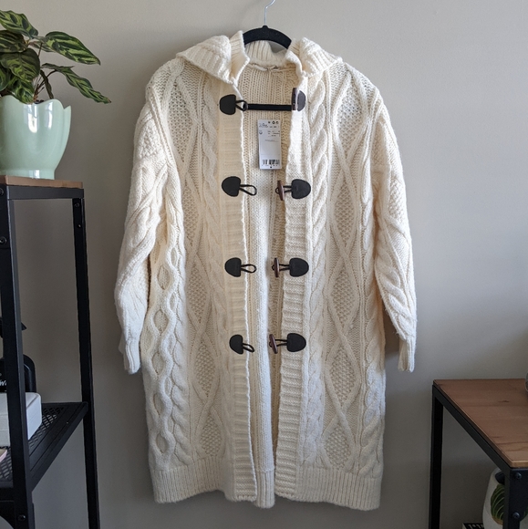 NWT Mango knit hooded coat - Picture 5 of 6